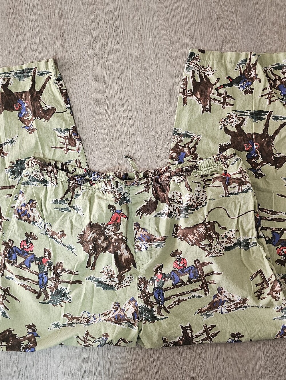 Vintage Nick & Nora "Round Up" Cowboy Pajama Pants (Kurt Cobain Style) Xl 33-40"
